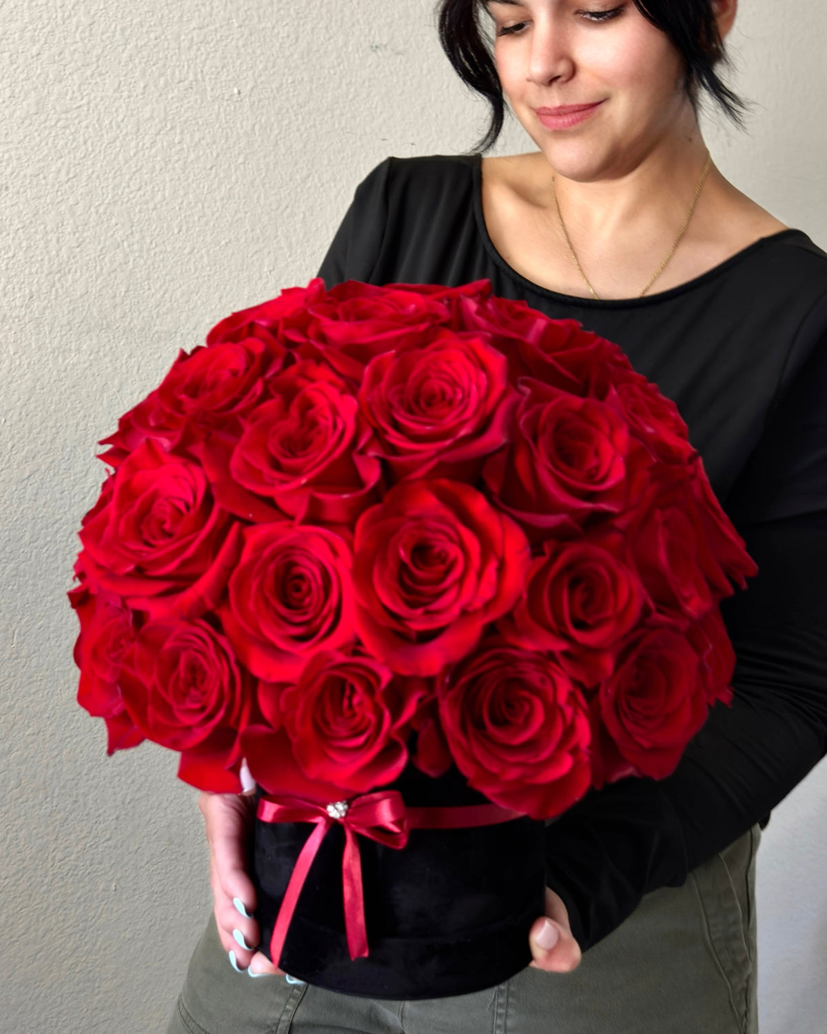 Flower Box Dome | Red Roses