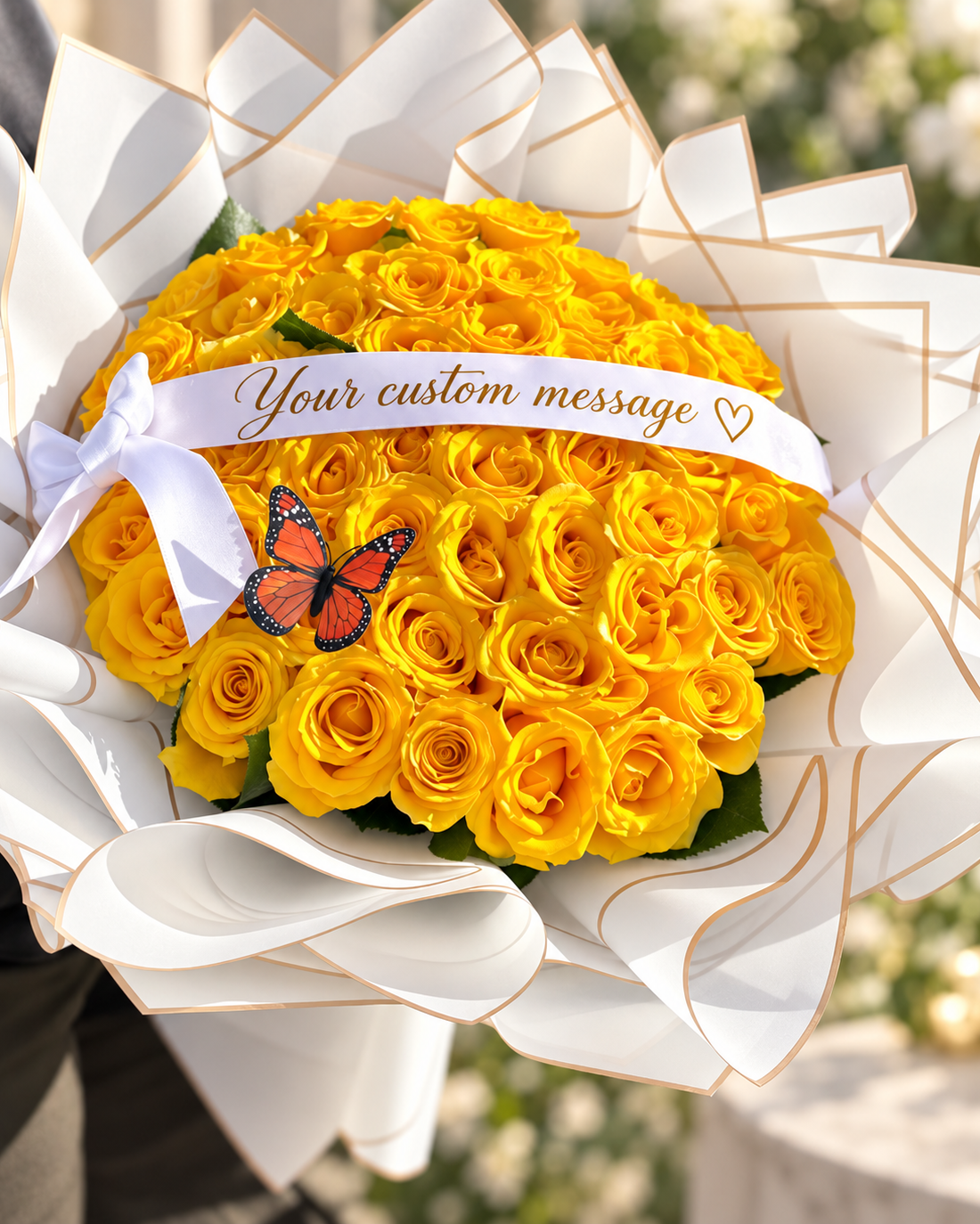 50 Yellow Roses Bouquet