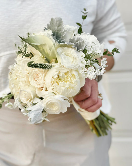 white wedding bouquet Frisco TX