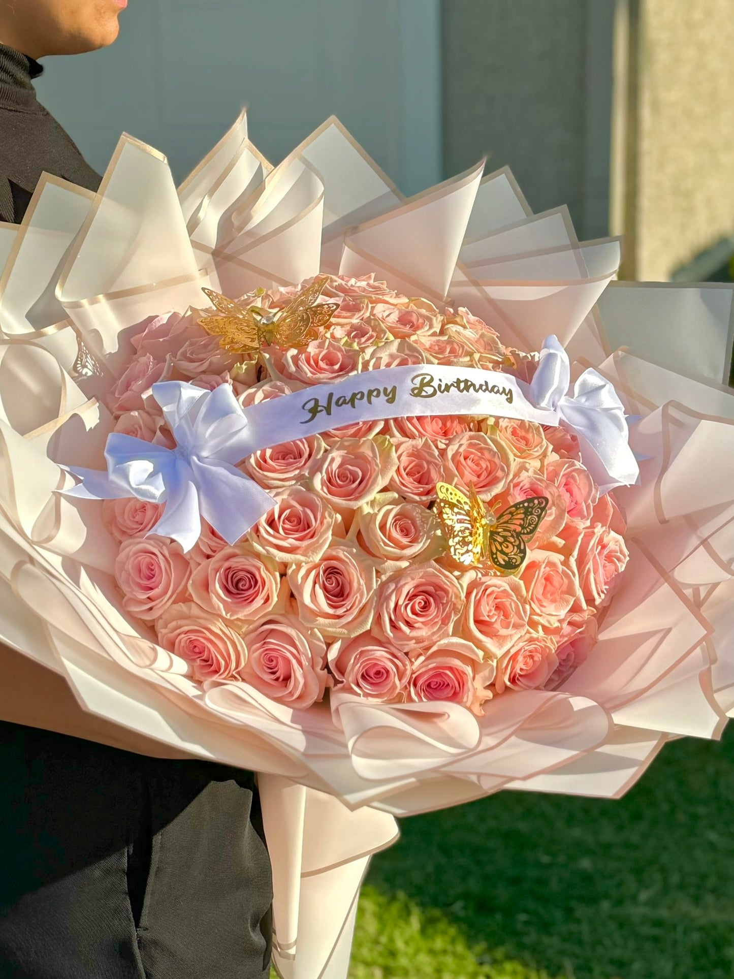 50 Pink Roses Bouquet