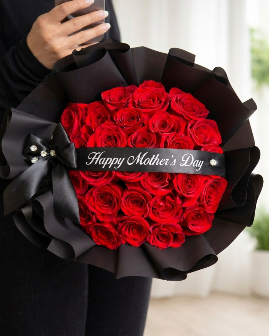 30 Red Roses Hand Tied Boquet MD